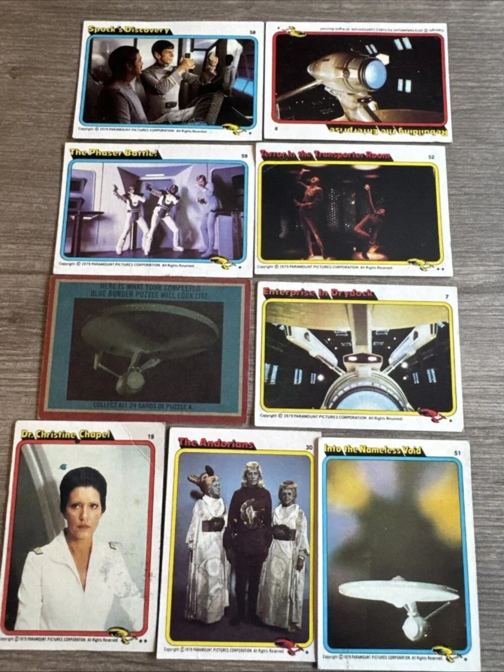 vintage star trek trading cards